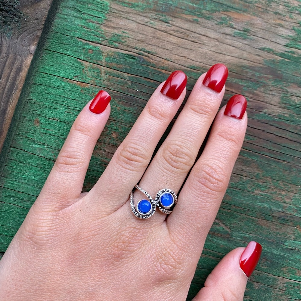 Blue Silver Ring - Picture 1 of 2